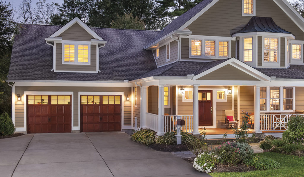 double wooden garage doors