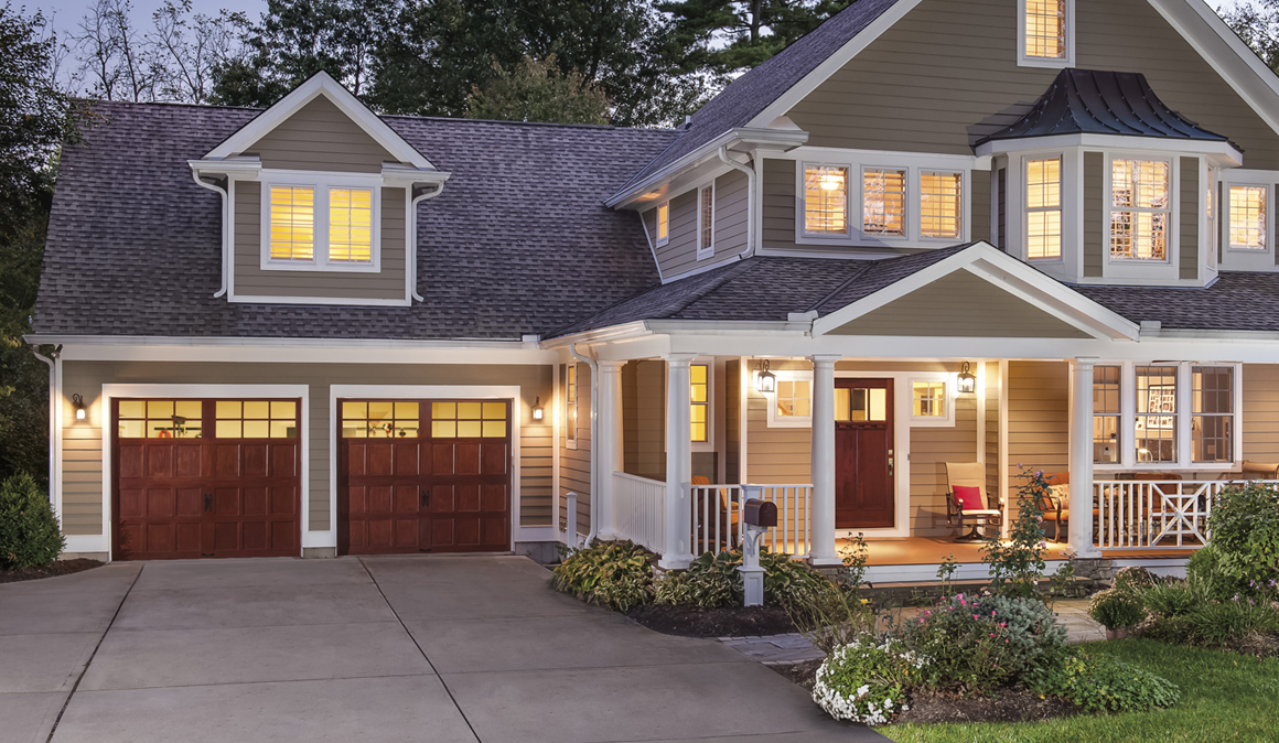 double wooden garage doors