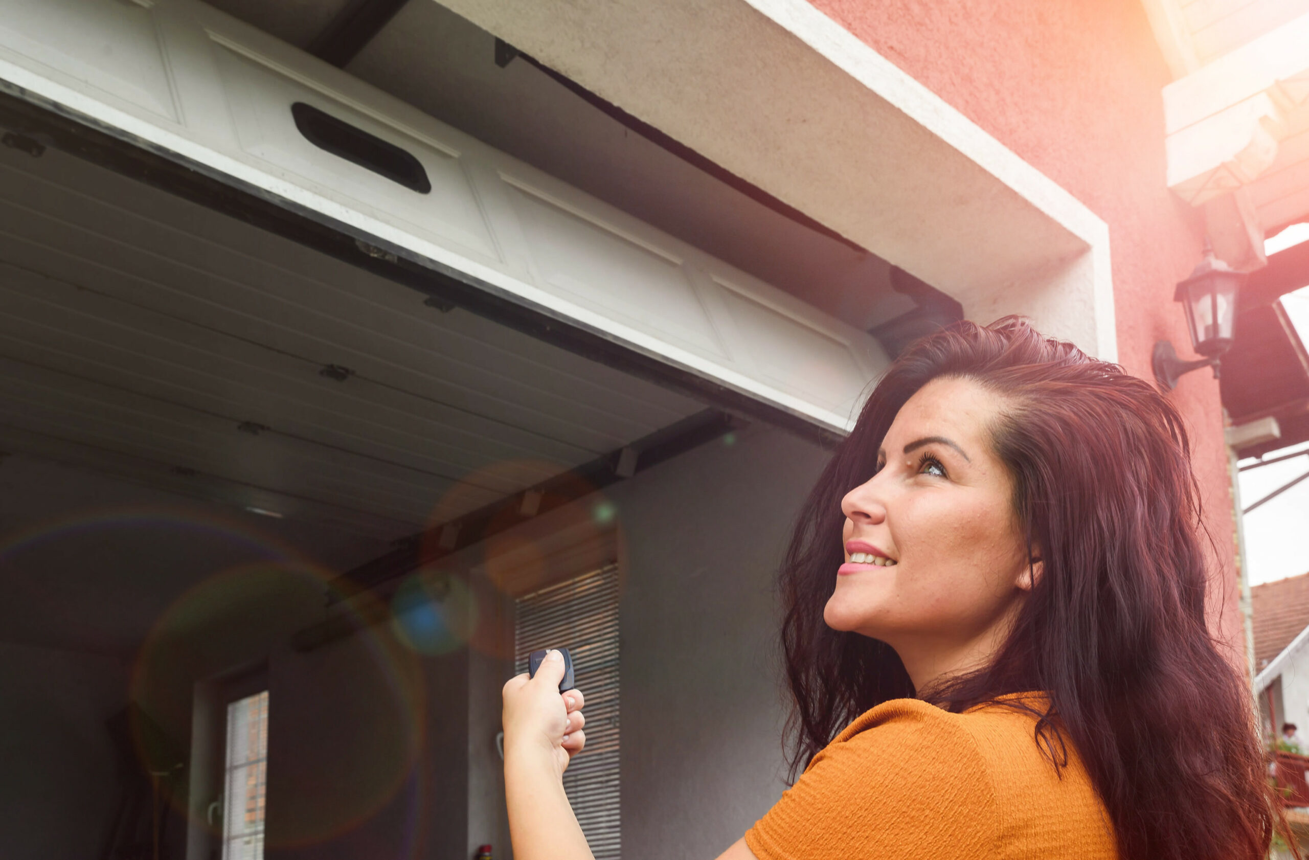 Overhead garage door opened
