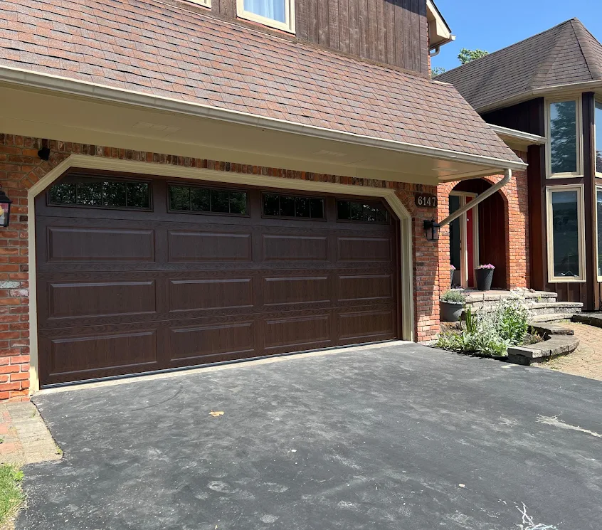 brown rustic garage door