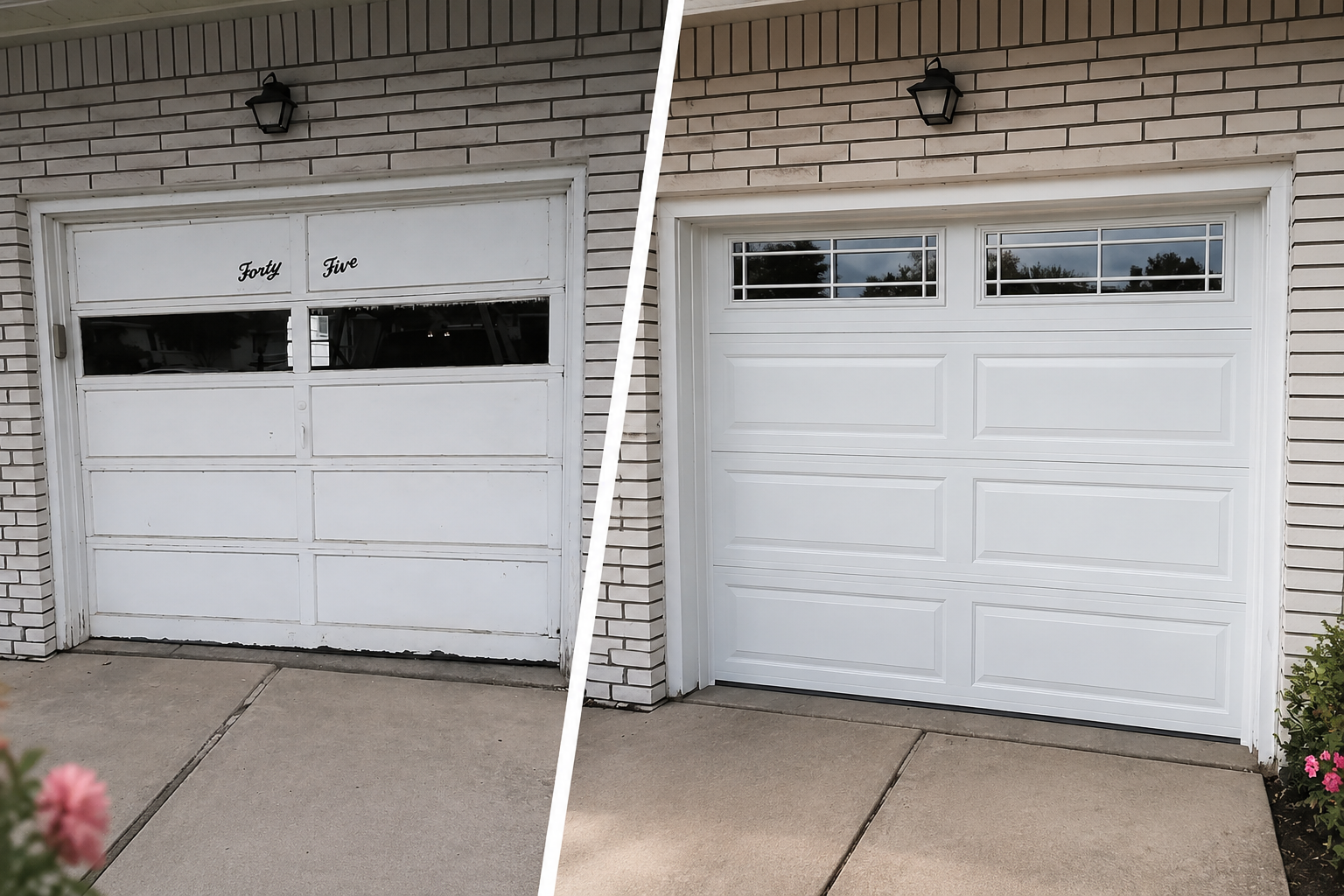 Garage Door Replaced Window Inserts
